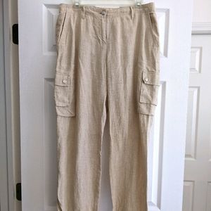 Michael Kors linen casual cargo pants